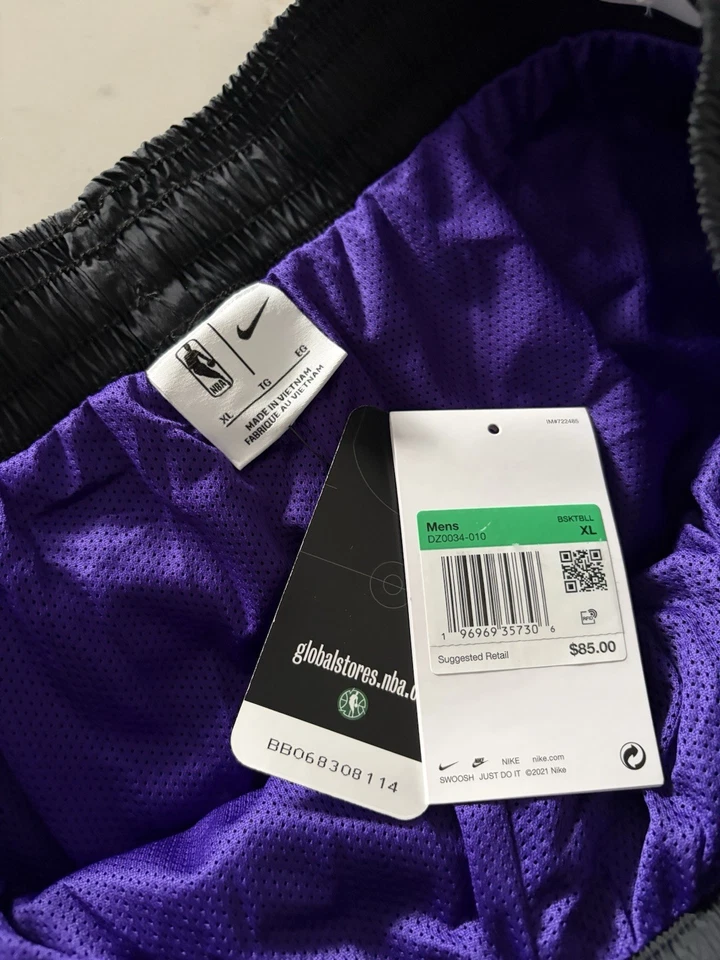 Nike Los Angeles Lakers City Edition Courtside NBA Pants DZ0034-010 Mens Size XL - Image 3 of 4