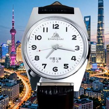 Shanghai - Vintage Design 7120 hand winding sweep mechanical watch Last One 