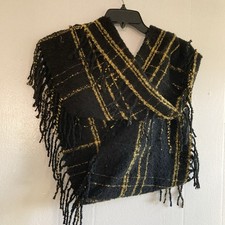 Plaid Infinity Scarf Soft Warm Fuzzy Texture Fringed Wool Acrylic? Blend Cozy
