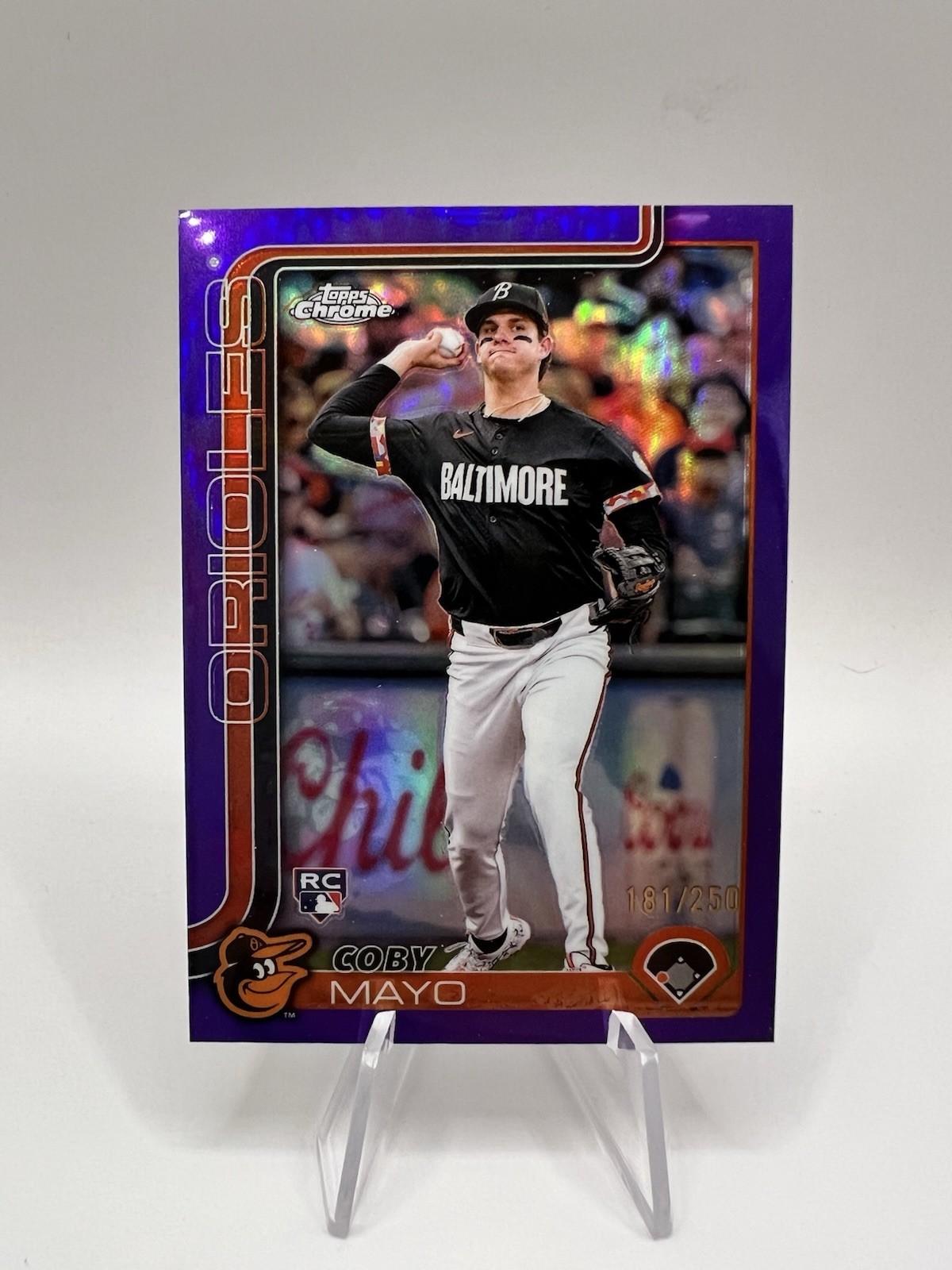 2025 Topps Chrome Purple Coby Mayo RC #120 181/250