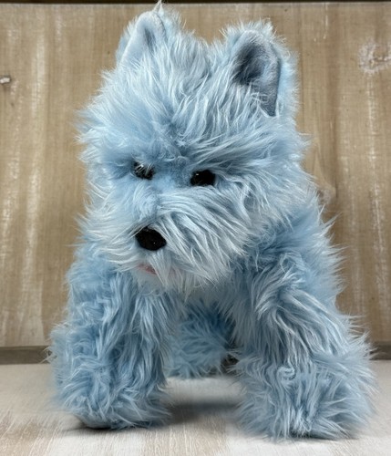 Build A Bear Blue Terrier Westie Shaggy 12” Dog Plush + Crystal Charm Collar! - Picture 1 of 8