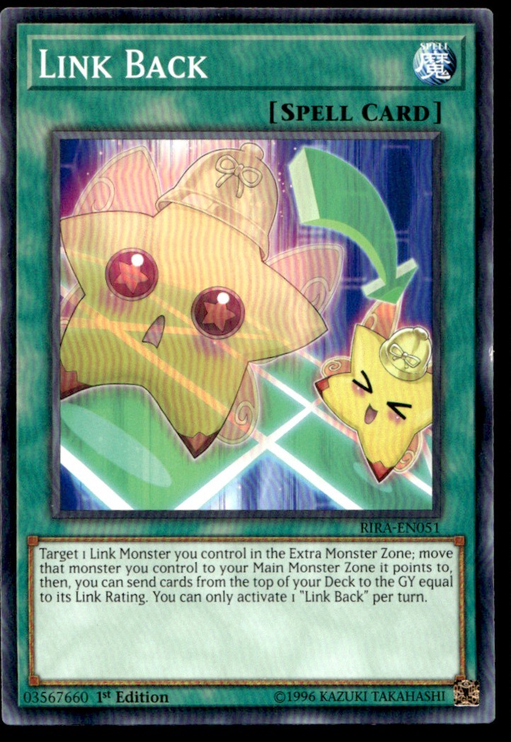 Link Back - RIRA-EN051 - 1st Edition - YuGiOh| Buy 2 Get 1 Free