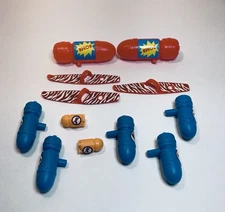 TMNT Ninja Turtles Muta Ski 1992 Parts Accessories Lot of 12 Bombs Missiles Toy