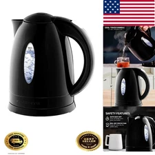 Energy-Efficient 1.7L Electric Kettle with Auto Shut-Off & Stylish Black Finish