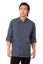 Chef Works Men's Hartford Cool Vent Chef Coat X-Small Blue