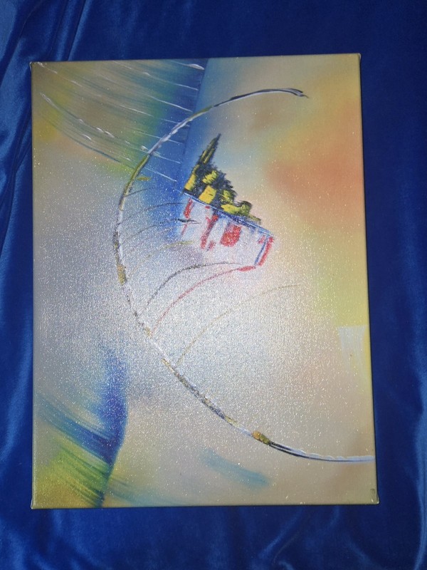 Abstract ART Painting "IN MOTION " By German Artist DAVID HAATTON