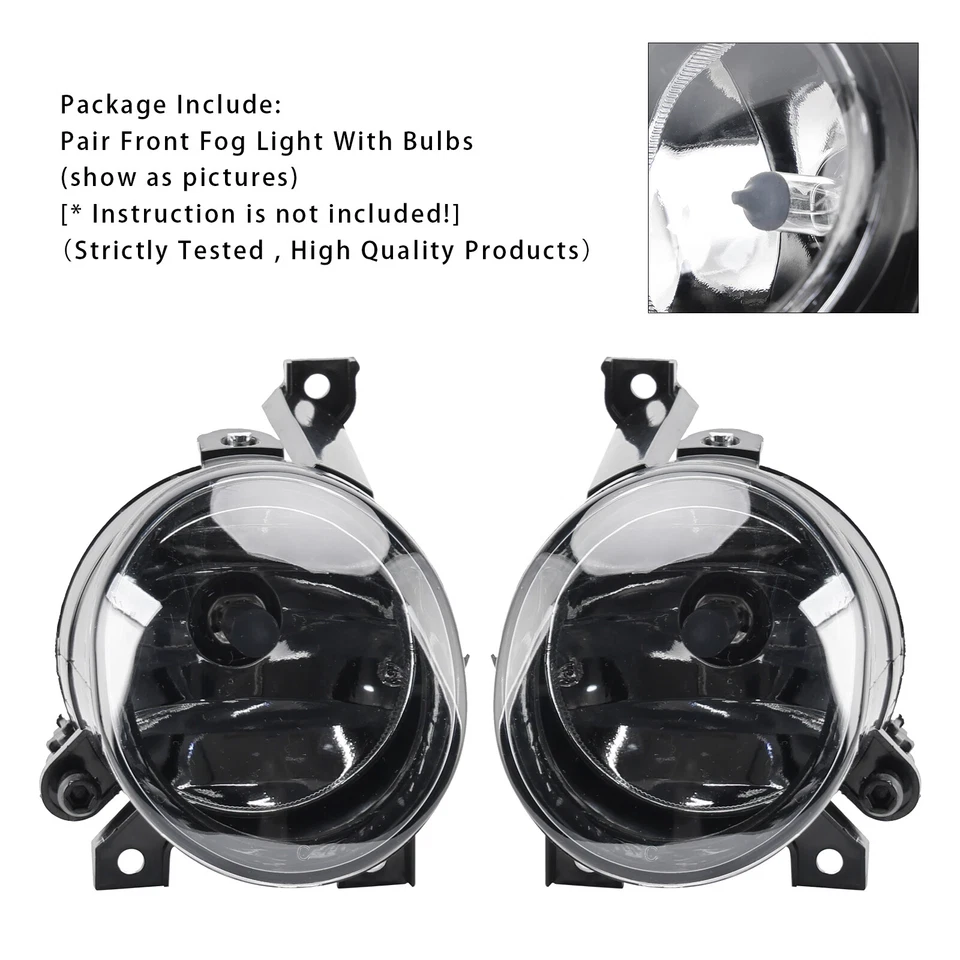 Pair Front Fog Light  For Volkswagen Caddy 2004-2011 Touran 2003-2008 - image 4 of 4