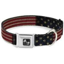 Buckle Down Dog Collar Flag Design Neck Size 18-32in