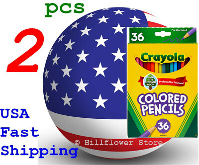 2 X Crayola 36 ct Colored Pencil Set 36 Box 684036