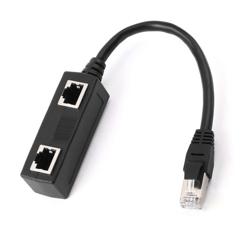 RJ45 Splitter Adapter 1 to 2 Port Cat 5 - 7 LAN Ethernet Cable Connector USA - Picture 2 of 9