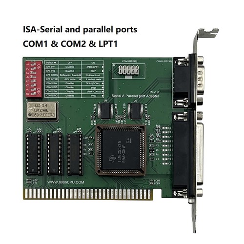 ISA RS232 Serial and Parallel Port Expansion Card ISA COM1 COM2 LPT Card Adapter - Picture 8 of 11