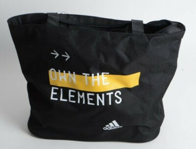 NWOT ADIDAS MYSHELTER SHOPPER BAG 27.5L $52 Black  zip close inner zip pocket