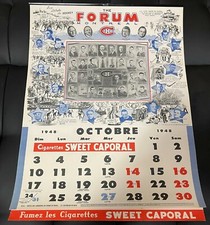 1948/49 Montreal Canadiens FORUM de MONTREAL SWEET CAPORAL Hockey FULL CALENDAR
