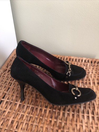 Coach Aubry Black Suede Leather Classic Mid Heel Pump Size US 9.5 B RET $198 - Picture 2 of 4