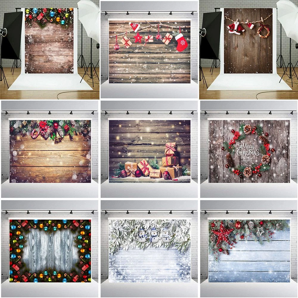 4 X 4 Ft Christmas Window Winter Natural Scenery Backdrop Art Red Xmas Tree Photography Backdrops Snow Holiday Photobooth Portrait Party Banner Festival Photo Studio Props Supplies - View #11
