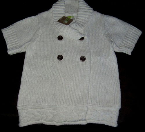 Crazy 8 Peace Love & Ponies off-white s/s cardigan sweater NWT 7 8 - Picture 1 of 2