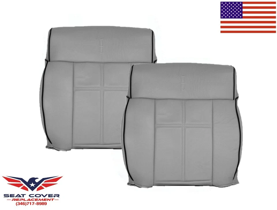 Fundas de asiento delanteras y consola central para Lincoln Mark LT 2006 2007 - cuero gris Foto 3 de 4