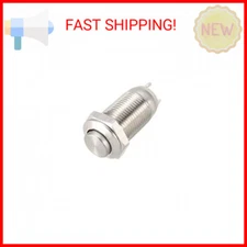 uxcell Latching Metal Push Button Switch 10mm Mounting Dia 1NO 250V 5A