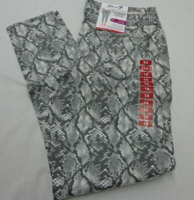 New Womens Jeans, Size:14  By Seven7, High Rise Tummyless Skinny  NEUTRAL SNAKE.