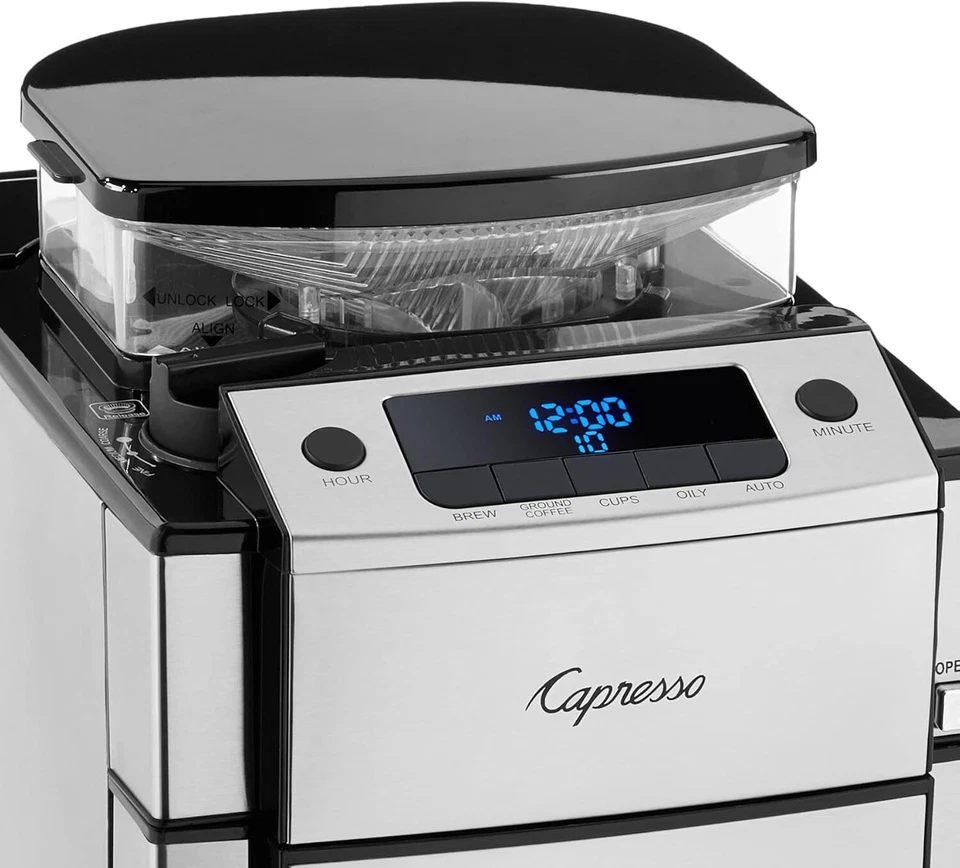 Cafetera Capresso 488.05 Team Pro Plus, jarra térmica, 10 tazas, plateada Foto 4 de 4