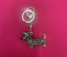 Dog Key Chain. Black And Gold 