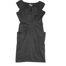 Atmosphere Black Vintage Style Pin-up 1950s Fitted Dress UK 8-10 *exc cond y2k 
