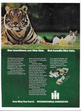 1973 International Harvester Lawn Mowers & Kent Cigarettes Vintage Print Ads
