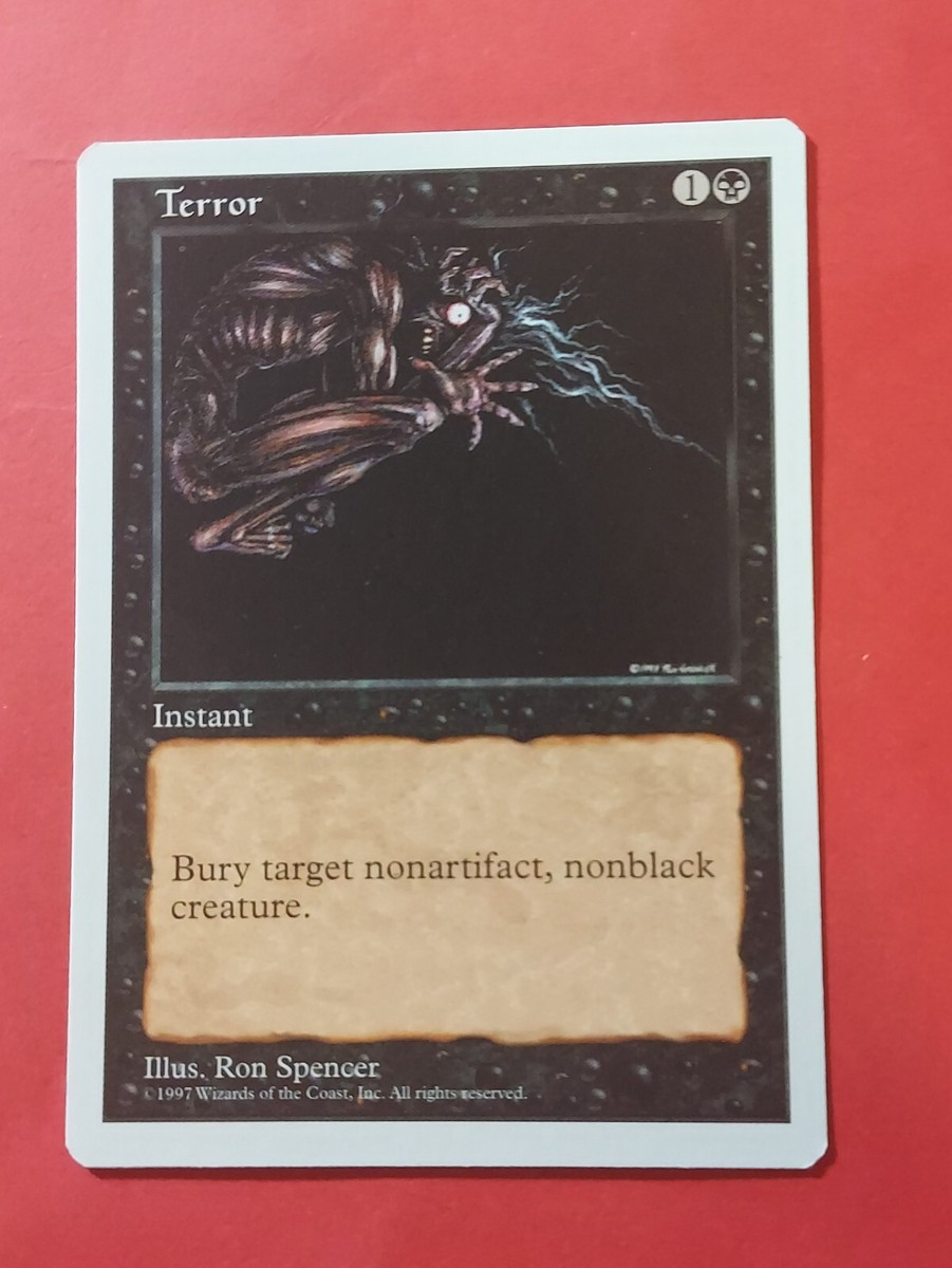 MTG(エムティージー) RFAC1929B-N ブラック 1997 Magic The Gathering 5th Edition #196 Terror, C, NF, cd2 | eBay