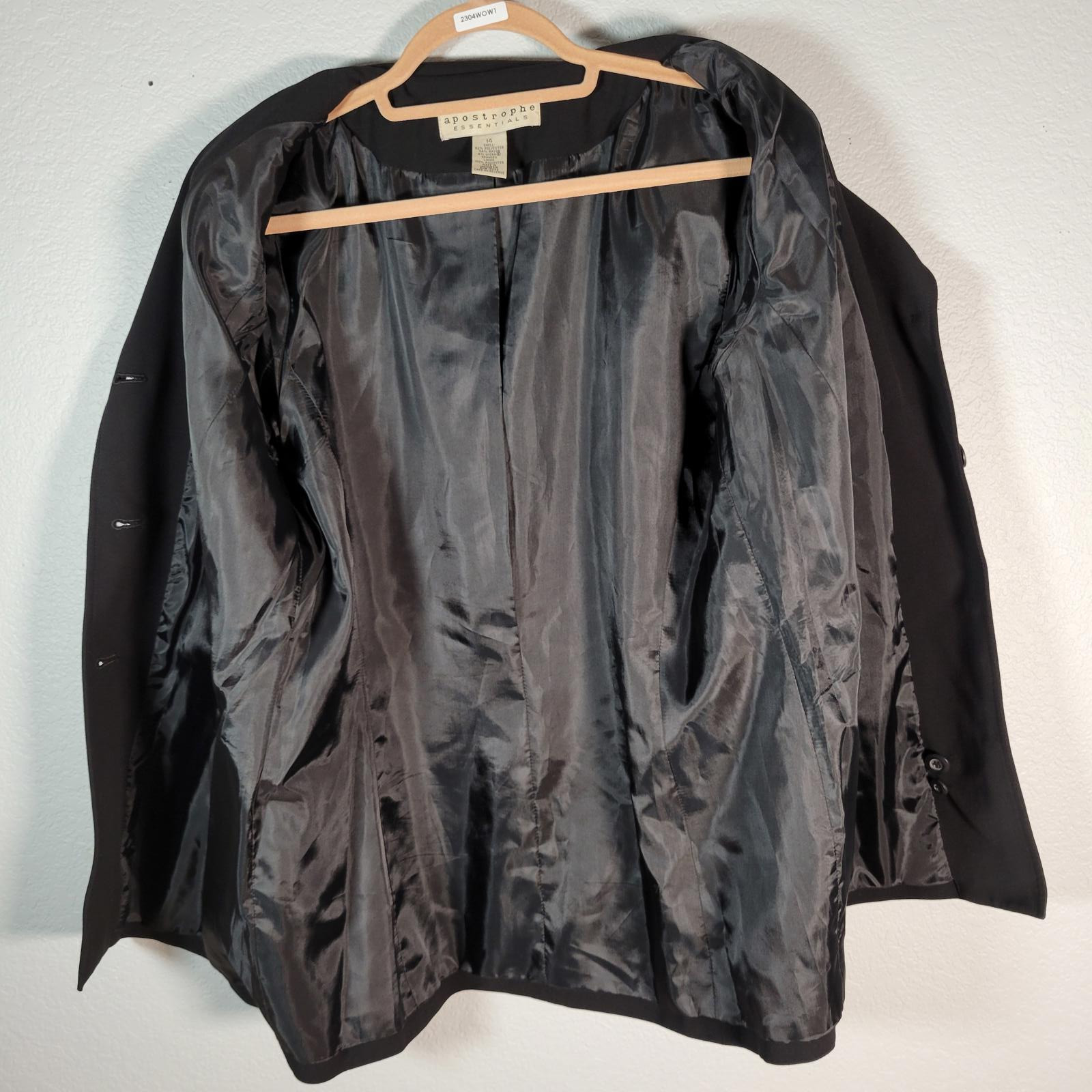 Apostrophe Essentials Black Single Breasted Lined… - image 8