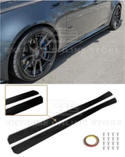 For 09-14 Cadillac CTS-V Sedan Wagon | Black Moon Style Matte Black Side Skirts