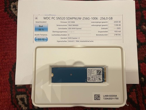 WD 256GB NVMe (SN520)