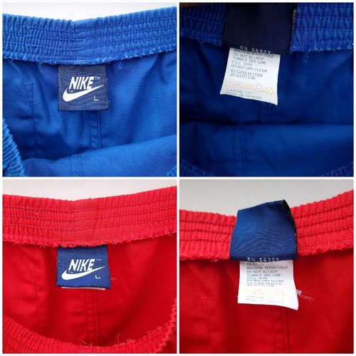 2 Rare VTG 80s NIKE Blue Tag Label Striped Track Pants Boys Size 7 / L - Picture 2 of 12