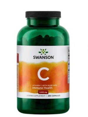 SWANSON VITAMIN C 1000 MG MIT HAGEBUTTEN 250 KAPSELN