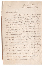 Frederick Temple, Bishop of London Signed Letter 1887 / Autographed