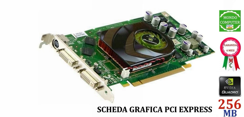 SCHEDA GRAFICA PCI EXPRESS 256 MB NVIDIA QUADRO FX 1500 DDR3 DUAL-DVI HDTV PNY - Immagine 4 di 4