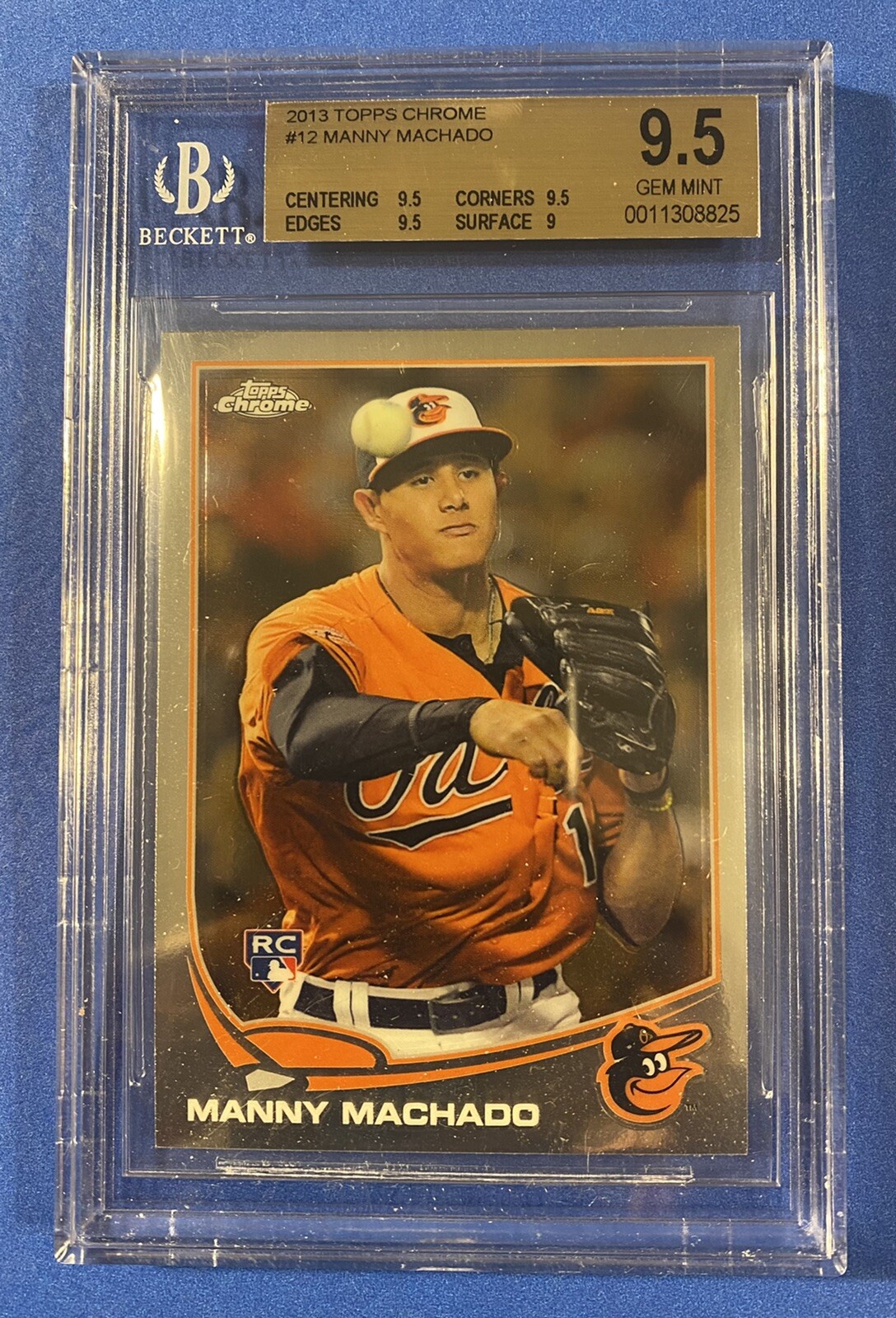 2013 Topps Chrome Manny Machado BGS 9.5 Gem Mint Rookie Card RC #12 Padres