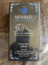 Mosheko Elevate Eye & Face Serum Dead Sea Minerals Anti-Aging NEW SEALED