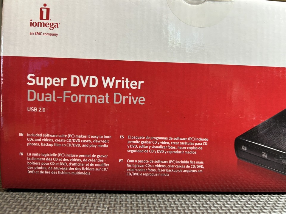 Iomega Super DVD Writer 24x DualFormat USB 2.0 External Drive eBay