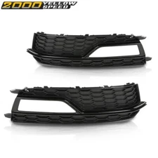 Front Bumper Fog Light Grilles Cover Trim Fit For 2013-2016 Audi A5 S-line S5