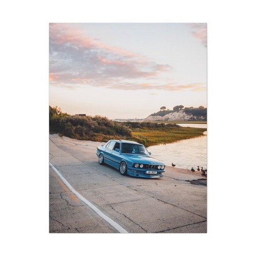 BMW Inspired E28 5 Series High Resolution Museum Quality Vertical Car Canvas Pri - Picture 2 of 10