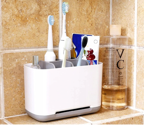 Toothbrush Organizer Container Easy Washable Rack Holder Family Brushes - Picture 7 of 9