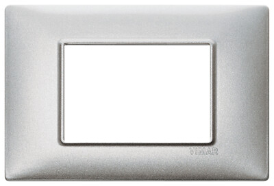 VIMAR PLANA 14653.71 3M Plate Metallic Silver