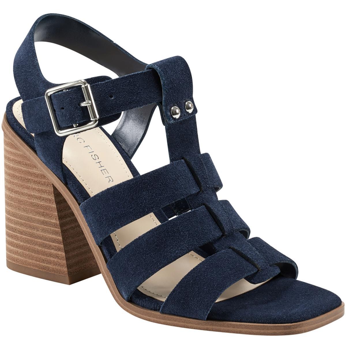 Женские нарядные туфли Marc Fisher Fynlee синего цвета на высоком каблуке 9,5 см (B,M) BHFO 4225