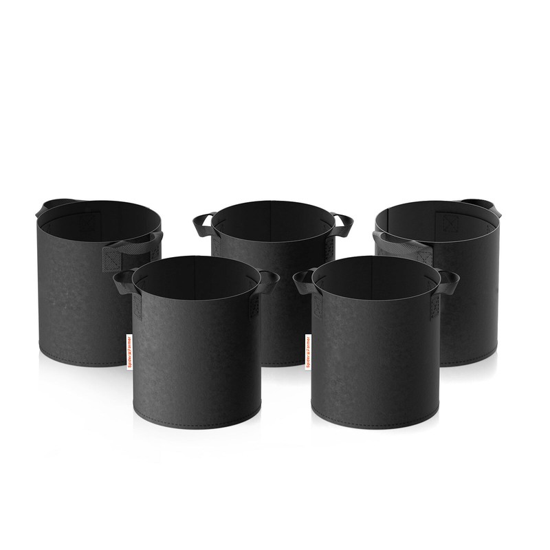 Spider Farmer 5 Packs 5Gallon Grow Bags Garden Aeration Plant Fabric Handles Pot