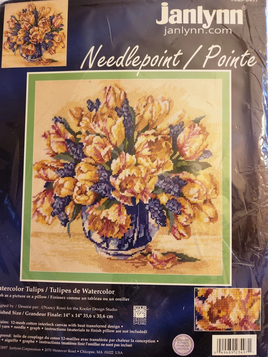 Kit Broderie Vintage Janlynn • Variété Florale #04-2 • Fleurs Oiseaux • Neuf • USA
