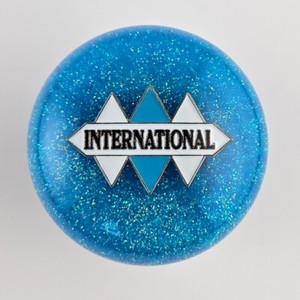 Light Blue Glitter Hanco "Style International Shift Knob Vintage Trucker Trailer