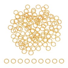 200 Pcs Open Jump Rings 5mm Split Metal Ring 0.7mm Thick Connect Matte Gold
