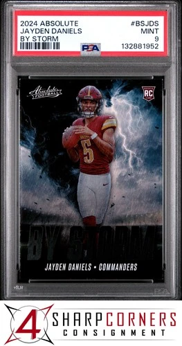 2024 PANINI ABSOLUTE BY STORM #BSJDS JAYDEN DANIELS RC PSA 9