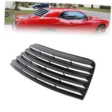 Rear Window Scoop Louver Sun Shade Cover Compatible with 2008-2023 Dodge Black