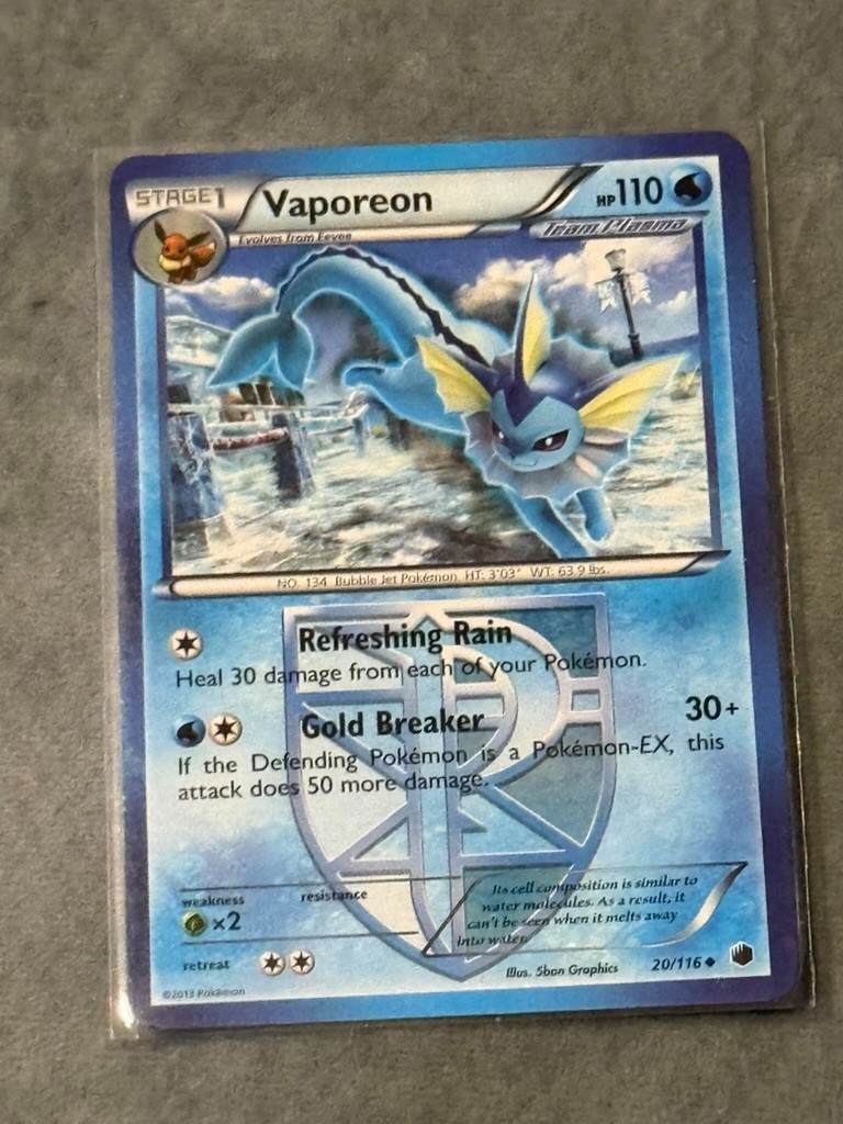 Vaporeon (Team Plasma) 20/116 Plasma Freeze Regular NM